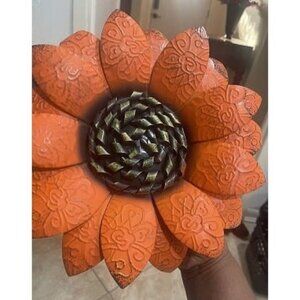 New Orange Sunflower Metal Flowers Wall Decor Metal Wall Art Decorations